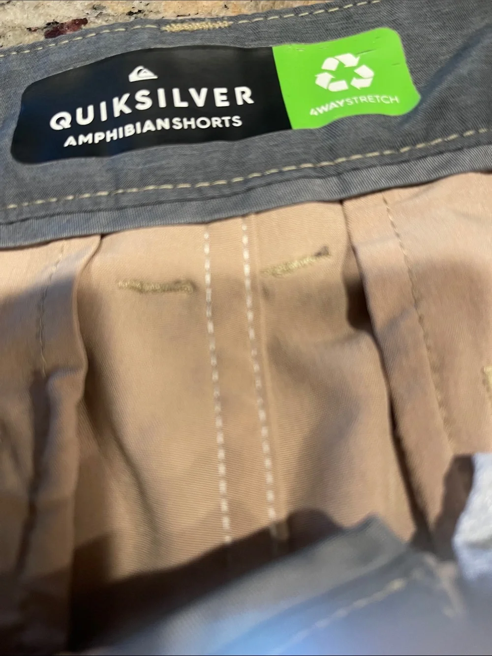 Quiksilver Men's Flat Front Chino Shorts in Light Khaki